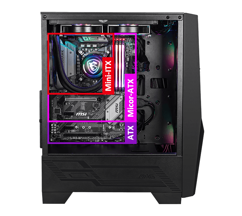 MSI MAG 100R Tempered Glass MidTower Gaming PC Case MAG